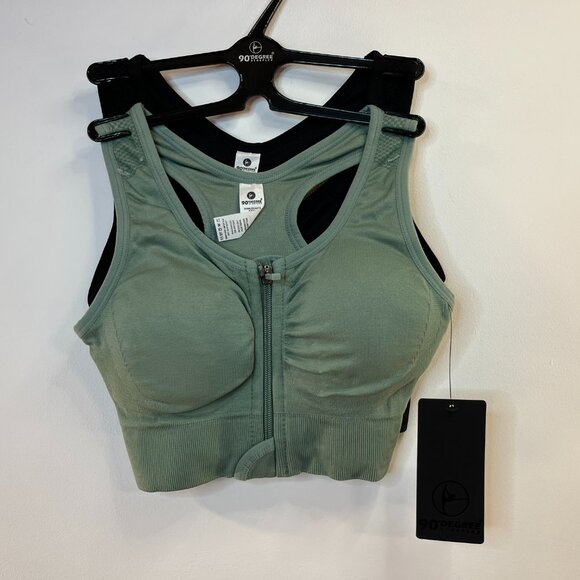 90 Degree by Reflex Women's TWO-PACK Seamless Katie Zip Bra - Size XS - NWT $58 - Picture 2 of 4